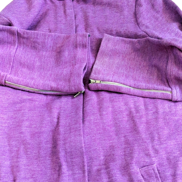Colette Mordo Wool Blend Zip Up Purple Cardigan.  Size M. - Picture 11 of 13